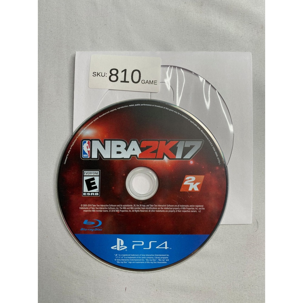 NBA 2K17 Sony PlayStation 4 PS4 Video Game Disc Only